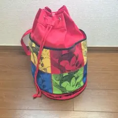 美品　ミッキーマウス　 ボストンバッグ 　赤　レジャー　アウトドア