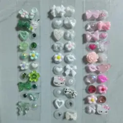 耳つぼジュエリー ＊ 推し ( GREEN WHITE PINK )
