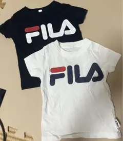 FILA Tシャツ 2枚セット ネイビー ホワイト