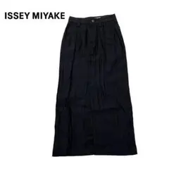 【ISSEY MIYAKE】しわ加工プリーツ ロングスカート