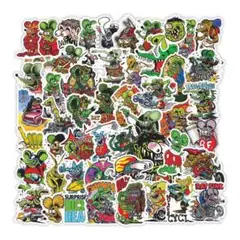 50枚セット ラットフィンク 防水ステッカー Ratfink 車 バイク 1