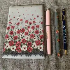 FEILER 花柄手帳とペンセット