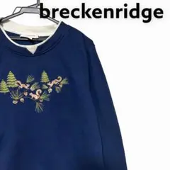 刺繍 リス 古着 スウェット トレーナー breckenridge