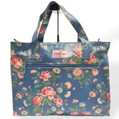 美品　Cath Kidson キャスキッドソン　トートバッグ　花柄　ブルー