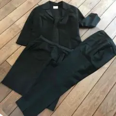 Harrods フォーマルスーツ 6点 シルクシャンタン黒 インナー3枚 美品