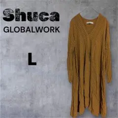 Shuca GLOBALWORK シュカドット柄ワンピース　ゆったり　涼しい