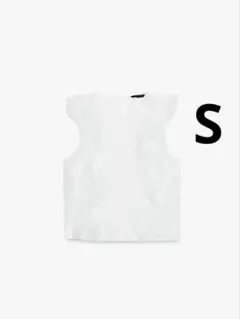 ZARA ザラ　フリル セミシースルーブラウス　新品、未使用