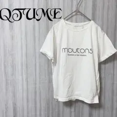 【クチューム】 Tシャツ 半袖 英字ロゴ 白 カジュアル シンプル カジュアル