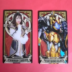 ゴジュウジャー　アクリルバナーカード　一河角乃　テガソードブラック　セット①