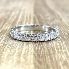 手作り!Pt900 ハーフエタニティーダイヤ0.25ct リング M469