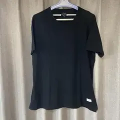 スタンプド　ダメージ加工Tシャツ　S トップス　半袖　夏服　メンズ　黒　ブラック