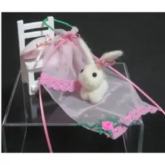 ハンドメイド　シルバニア　ウエディング　結婚式　ぬいぐるみ　ベール　ミニチュア
