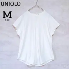 【ユニクロ】ドレープシャツ ストレッチ製 ホワイト М