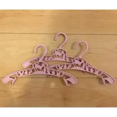 ピンクのベビーハンガーセット（動物デザイン）