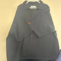 TIGHTBOOTH ダークグレー ニット ポロシャツ