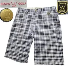 EDWIN GOLF チェック柄 メンズ　ゴルフパンツ Lサイズ