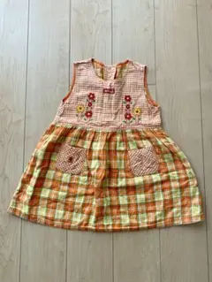花柄刺繍 ノースリーブワンピース