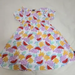 Marjonjon フルーツ柄 半袖ワンピース 120cm