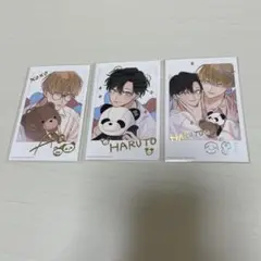 末広マチ ちぐはぐなキス ミニカード 箔押し 笹原 熊井 ささくま