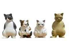 グレネコ ガチャガチャ マスコットフィギュア ハチワレ ミケネコ チャトラ シロ