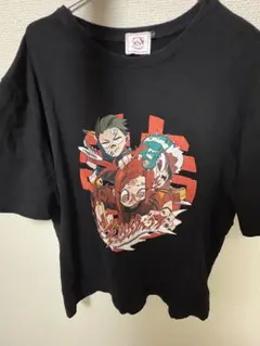 チュウカタベタイ　yorugata コラボtシャツ　半袖　ブラック　イラスト