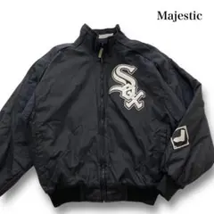 【MAJESTIC】マジェスティック ホワイトソックス ジップジャケット 古着