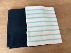 CHECK&STRIPE ニット生地 ハギレ 2種セット