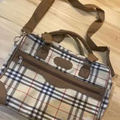 トートバッグ　ショルダーバック　チェック