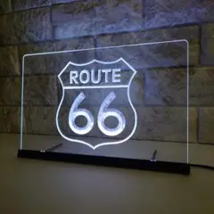 No.N005-1 A4 ルート66 LED ネオン サイン 看板 スタンド