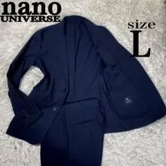極美品　ナノユニバース　セットアップ　ネイビー　サイズL