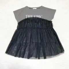 ドッキングチュールプルオーパー(L)レイヤード　フレンチスリーブ　フェミニン
