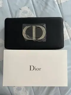 Dior ブラック レザー ポーチ　ノベルティ　ブラシケース