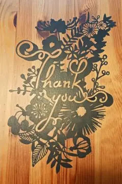 Thank you 花 切り絵