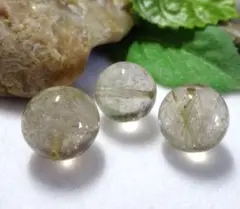 値下げ●訳あり★3粒★ルチルクオーツ12mm(±1mm)天然石(現物)12-1