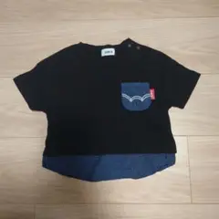 黒とデニムのTシャツ 80サイズ