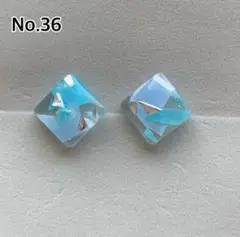 ハンドメイド　レジンピアス　ブルーハワイ
