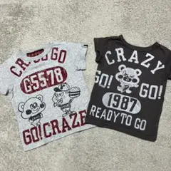 crazy gogo クレイジーゴーゴー　半袖Tシャツ100サイズ　2点セット