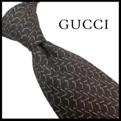 ◆美品◆ GUCCI グッチ ネクタイ ブラック 黒 シルク 小紋柄