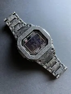 【今日限定1,000円オフ】【超美品】GW-M5610ブラックメタルペイズリー柄