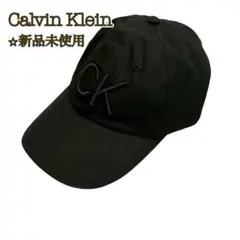 【新品】カルバンクライン ベースボールキャップ 帽子 メンズ CKロゴ 3D 黒