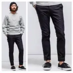ナノ・ユニバース別注■Lee■Leesures Skinny■ブラック■Lサイズ