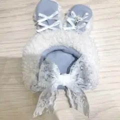 【ブルー】にじぱぺっと ぬいぐるみ ぬい服 帽子