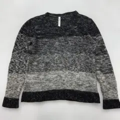 グラム　グラデーションニット　ブラック系　Mサイズ相当