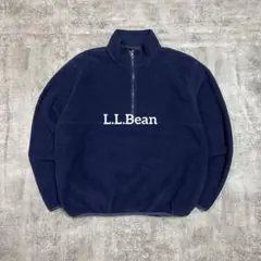 L.L.Bean ネイビー フリース ハーフジップジャケット