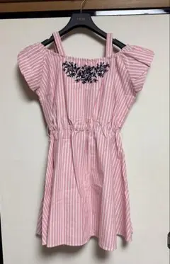 CECIL Mc BEE ベルト付 花柄 刺繍 オフショル ワンピース
