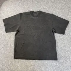 adidas アディダス エンボスロゴ Tシャツ XL ダークグレー フェード