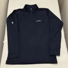 新品 montbell クールロングスリーブジップシャツ ハーフジップ　ネイビー