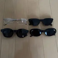 サングラス 4点セット 黒 透明