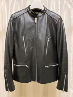 Stooge & Co. ブラックレザーライダースジャケット