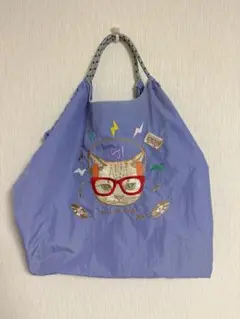 Ball & Chain 猫 刺繍 トートバッグ　L